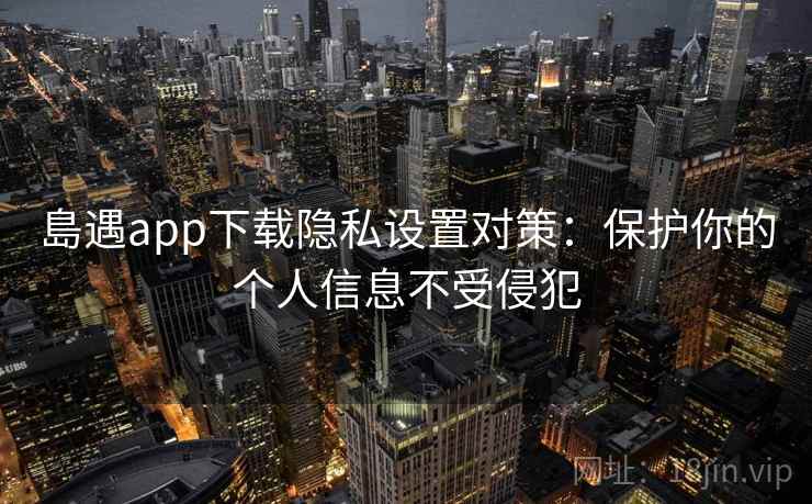 島遇app下载隐私设置对策：保护你的个人信息不受侵犯